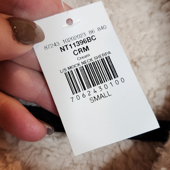 NWT Buckle Cozy Sherpa Fleece Cream 1/4 Zip Pullover Soft Stretch Size Small - Picture 12 of 16